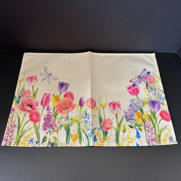 Set Of 6 Spring Placemats With Floral & Fun Designs Country Cottage bike farm tr - Picture 4 of 12
